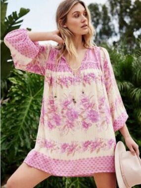 Spell Coco Lei Tunic pink